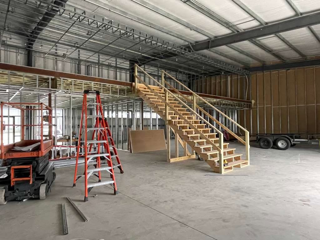 Commercial interior build-out under construction
